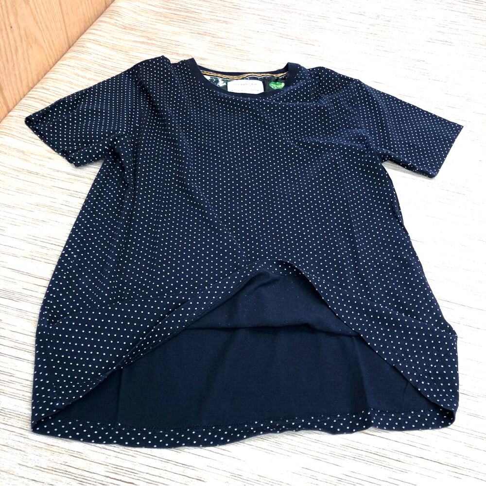 Men’s Denim & Flower Navy White Polka Dot Short Sleeve T Shirt - Picture 14 of 16